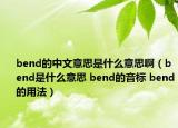 bend的中文意思是什么意思啊（bend是什么意思 bend的音标 bend的用法）