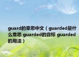guard的意思中文（guarded是什么意思 guarded的音标 guarded的用法）