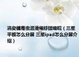 涓夋槦骞虫澘濡備綍鍒嗗睆（三星平板怎么分屏 三星ipad怎么分屏介绍）