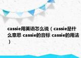 cassie用英语怎么说（cassie是什么意思 cassie的音标 cassie的用法）