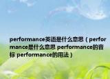 performance英语是什么意思（performance是什么意思 performance的音标 performance的用法）