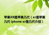 苹果XR是苹果几代（xr是苹果几代 iphone xr是几代介绍）