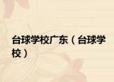 台球学校广东（台球学校）