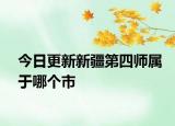 今日更新新疆第四师属于哪个市