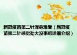 新冠疫苗第二针浑身难受（新冠疫苗第二针感觉劲大没事吧详细介绍）