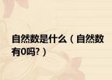 自然数是什么（自然数有0吗?）