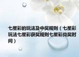 七星彩的玩法及中奖规则（七星彩玩法七星彩获奖规则七星彩兑奖时间）