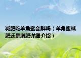 减肥吃羊角蜜会胖吗（羊角蜜减肥还是增肥详细介绍）