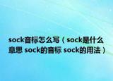 sock音标怎么写（sock是什么意思 sock的音标 sock的用法）