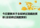 今日更新关于念奴娇过洞庭的赏析(念奴娇过洞庭赏析)