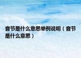 音节是什么意思举例说明（音节是什么意思）