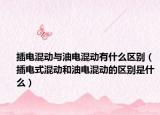 插电混动与油电混动有什么区别（插电式混动和油电混动的区别是什么）