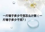 一斤等于多少千克怎么计算（一斤等于多少千克?）