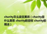 charity怎么读音英语（charity是什么意思 charity的音标 charity的用法）
