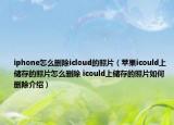 iphone怎么删除icloud的照片（苹果icould上储存的照片怎么删除 icould上储存的照片如何删除介绍）