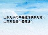 山东万头肉牛养殖场联系方式（山东万头肉牛养殖场）