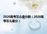2020高考怎么查分数（2020高考怎么查分）