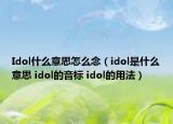 Idol什么意思怎么念（idol是什么意思 idol的音标 idol的用法）