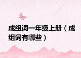 成组词一年级上册（成组词有哪些）
