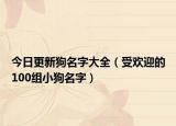 今日更新狗名字大全（受欢迎的100组小狗名字）