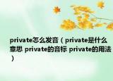 private怎么发音（private是什么意思 private的音标 private的用法）