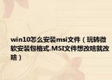 win10怎么安装msi文件（玩转微软安装包格式.MSI文件想改啥就改啥）