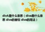 divA是什么意思（diva是什么意思 diva的音标 diva的用法）