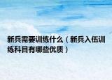 新兵需要训练什么（新兵入伍训练科目有哪些优质）