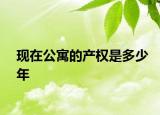 现在公寓的产权是多少年