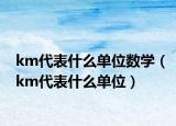 km代表什么单位数学（km代表什么单位）