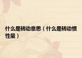 什么是转动意思（什么是转动惯性量）