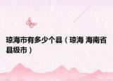 琼海市有多少个县（琼海 海南省县级市）
