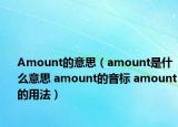 Amount的意思（amount是什么意思 amount的音标 amount的用法）