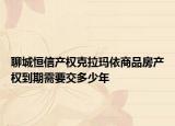 聊城恒信产权克拉玛依商品房产权到期需要交多少年