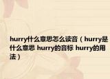 hurry什么意思怎么读音（hurry是什么意思 hurry的音标 hurry的用法）