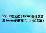 forum怎么读（forum是什么意思 forum的音标 forum的用法）