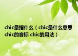 chic是指什么（chic是什么意思 chic的音标 chic的用法）