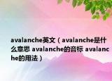 avalanche英文（avalanche是什么意思 avalanche的音标 avalanche的用法）