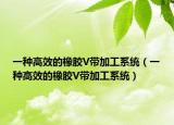 一种高效的橡胶V带加工系统（一种高效的橡胶V带加工系统）