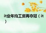 it业年均工资再夺冠（it）