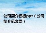 公司简介模板ppt（公司简介范文网）