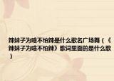 辣妹子为啥不怕辣是什么歌名广场舞（《辣妹子为啥不怕辣》歌词里面的是什么歌）