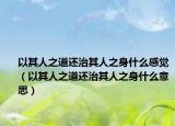以其人之道还治其人之身什么感觉（以其人之道还治其人之身什么意思）