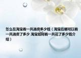 怎么在淘宝看一共消费多少钱（淘宝在哪可以看一共消费了多少 淘宝如何看一共花了多少钱介绍）