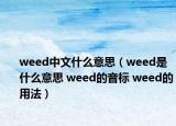 weed中文什么意思（weed是什么意思 weed的音标 weed的用法）