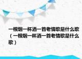 一根烟一杯酒一首老情歌是什么歌（一根烟一杯酒一首老情歌是什么歌）
