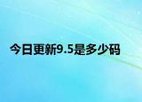 今日更新9.5是多少码
