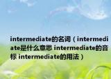 intermediate的名词（intermediate是什么意思 intermediate的音标 intermediate的用法）