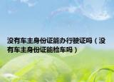 没有车主身份证能办行驶证吗（没有车主身份证能检车吗）