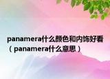 panamera什么颜色和内饰好看（panamera什么意思）